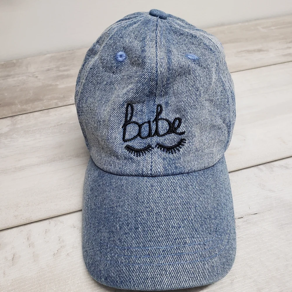 Torrid Denim Baseball Cap Hat The Style Club Babe Hook & Loop Closure